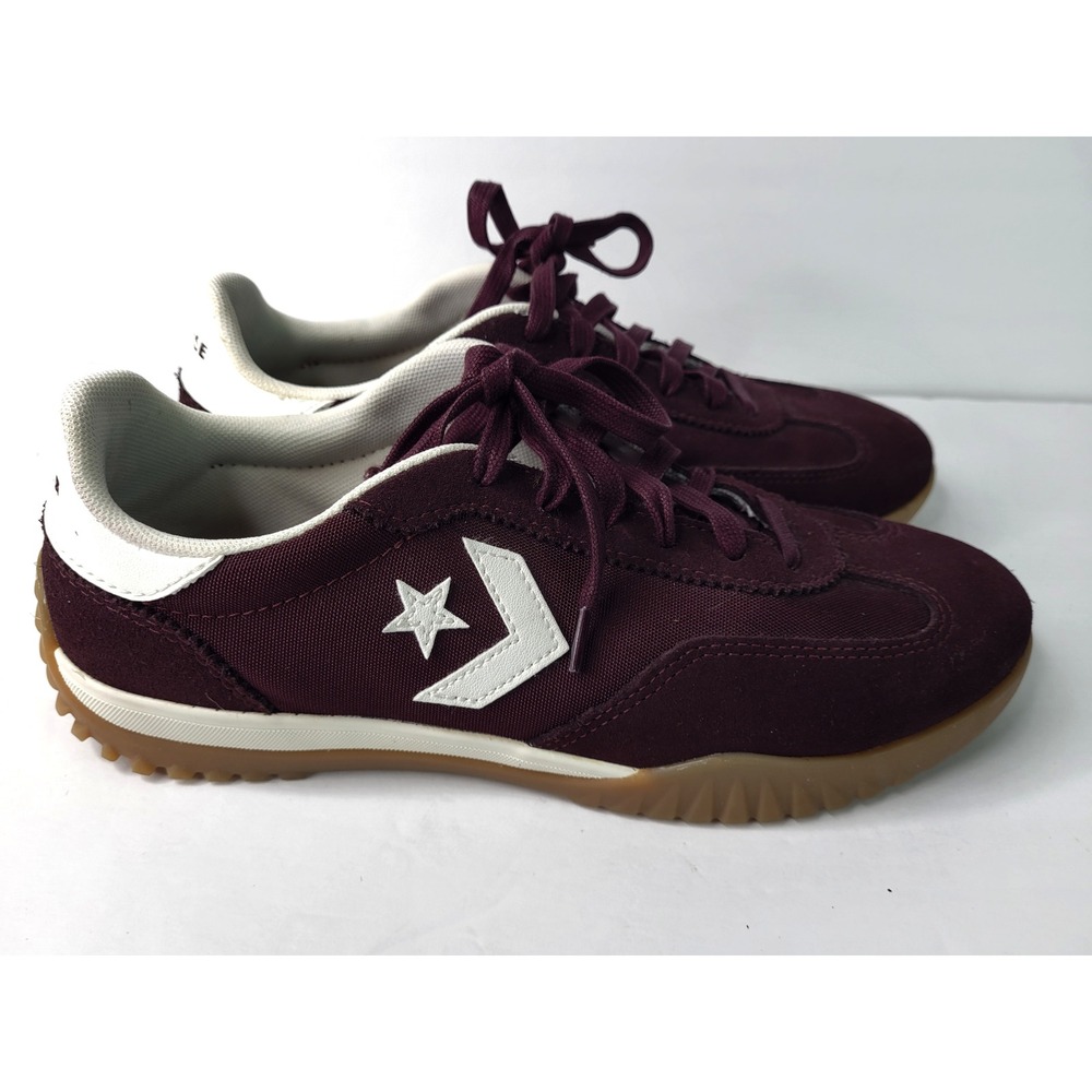 Converse All Star‎ Burgundy Suede Canvas Low Top Sneakers Gum Sole Womens  8.5